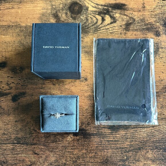 David Yurman Petite Starburst Ring in Sterling Silver w/ Diamonds - Size 5.5 - Picture 2 of 15